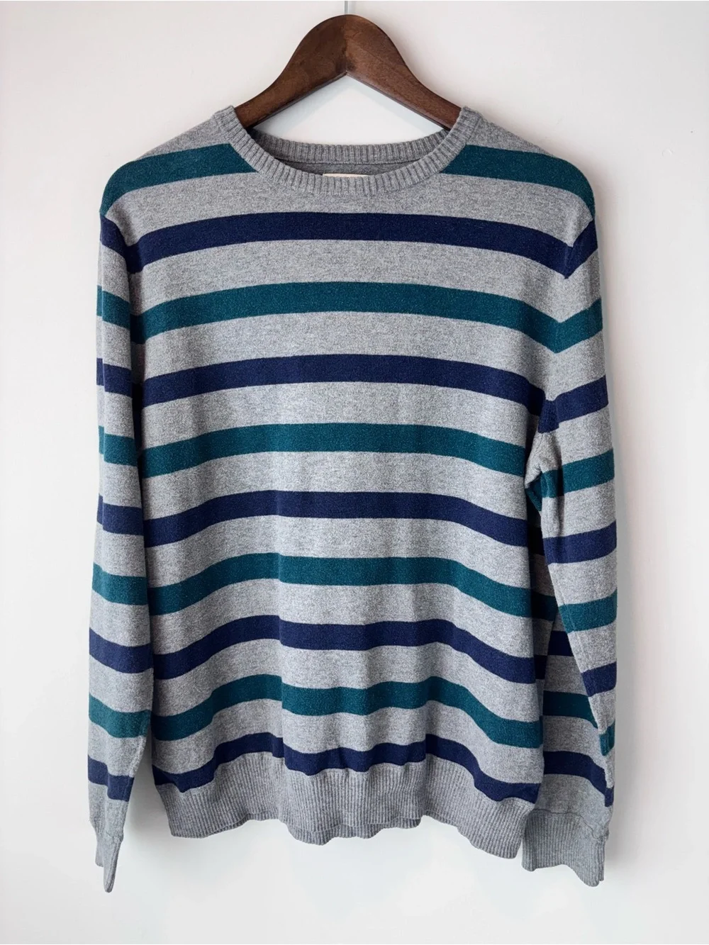 Sonoma Life + Style Boys’ Striped Crewneck Sweater — Size L